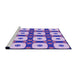 Sideview of Machine Washable Transitional Amethyst Purple Rug, wshpat695pur