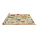 Sideview of Machine Washable Transitional Golden Blonde Gold Rug, wshpat696brn