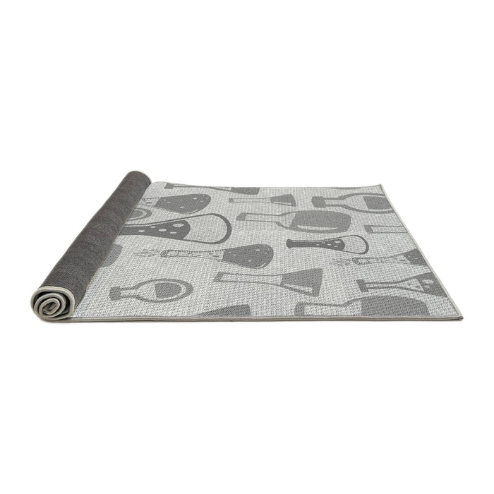 Thickness of Patterned Platinum Gray Rug, pat696gry
