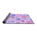 Thickness of Patterned Purple Rug, pat696pur