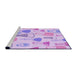 Sideview of Machine Washable Transitional Purple Rug, wshpat696pur