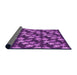 Thickness of Patterned Dark Magenta Purple Rug, pat697pur