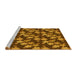 Sideview of Machine Washable Transitional Red Brown Rug, wshpat697yw