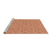 Sideview of Machine Washable Transitional Brown Sand Brown Rug, wshpat698brn