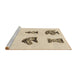 Sideview of Machine Washable Transitional Wheat Beige Rug, wshpat699brn