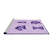 Sideview of Machine Washable Transitional Purple Rug, wshpat699pur