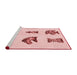 Sideview of Machine Washable Transitional Light Rose Pink Rug, wshpat699rd