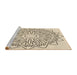 Sideview of Machine Washable Transitional Moccasin Beige Rug, wshpat7brn