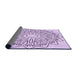 Thickness of Patterned Lilac Purple Rug, pat7pur