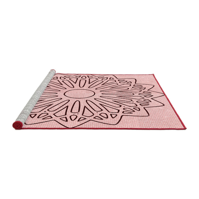 Sideview of Machine Washable Transitional Pink Rug, wshpat7rd