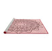 Sideview of Machine Washable Transitional Pink Rug, wshpat7rd