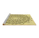 Sideview of Machine Washable Transitional Sun Yellow Rug, wshpat7yw