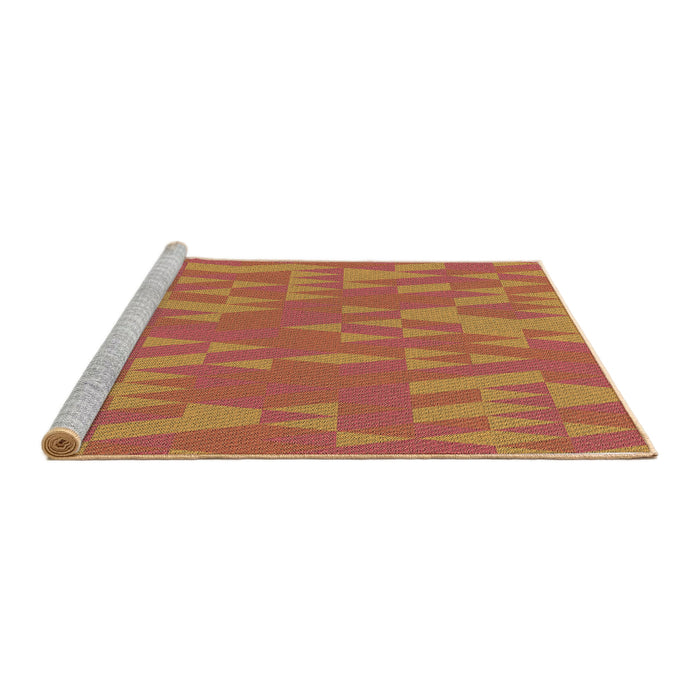 Machine Washable Transitional Orange Rug in a Bedroom, wshpat70brn