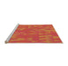 Machine Washable Transitional Neon Orange Rug in a Bedroom, wshpat70org