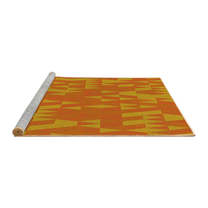 Sideview of Machine Washable Transitional Scarlet Red Rug, wshpat70yw