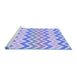 Sideview of Machine Washable Transitional Periwinkle Purple Rug, wshpat700blu