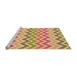 Sideview of Machine Washable Transitional Orange Rug, wshpat700org