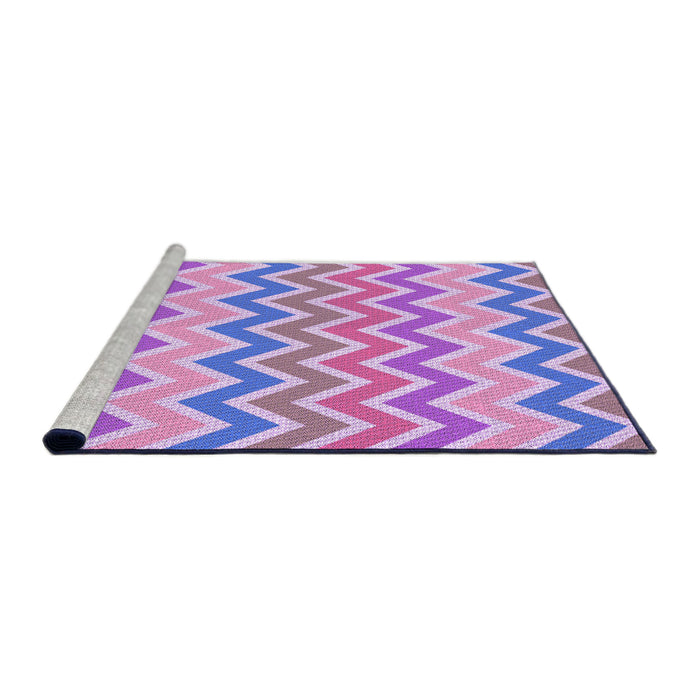 Sideview of Machine Washable Transitional Mauve Purple Rug, wshpat700pur