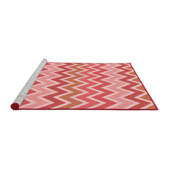 Sideview of Machine Washable Transitional Pastel Pink Rug, wshpat700rd