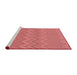 Sideview of Machine Washable Transitional Fire Red Rug, wshpat703rd