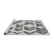 Sideview of Machine Washable Transitional Silver Gray Rug, wshpat705gry