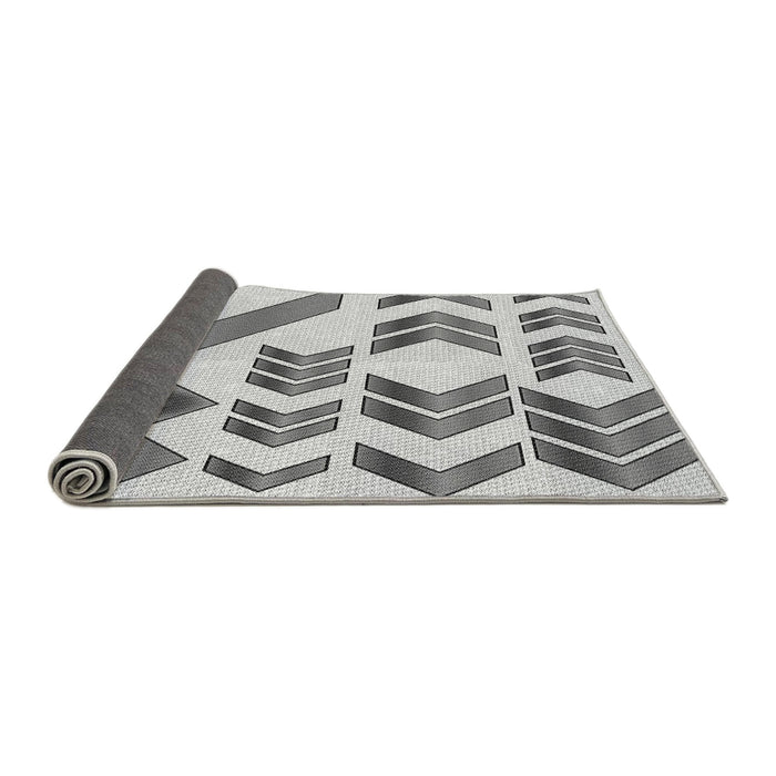 Thickness of Patterned Silver Gray Rug, pat705gry
