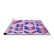 Sideview of Machine Washable Transitional Blossom Pink Rug, wshpat705pur