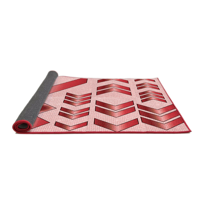 Thickness of Patterned Red Rug, pat705rd