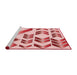 Sideview of Machine Washable Transitional Red Rug, wshpat705rd