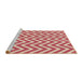 Sideview of Machine Washable Transitional Crimson Red Rug, wshpat706brn