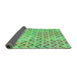 Thickness of Patterned Green Rug, pat707grn