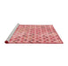 Sideview of Machine Washable Transitional Deep Rose Pink Rug, wshpat707rd