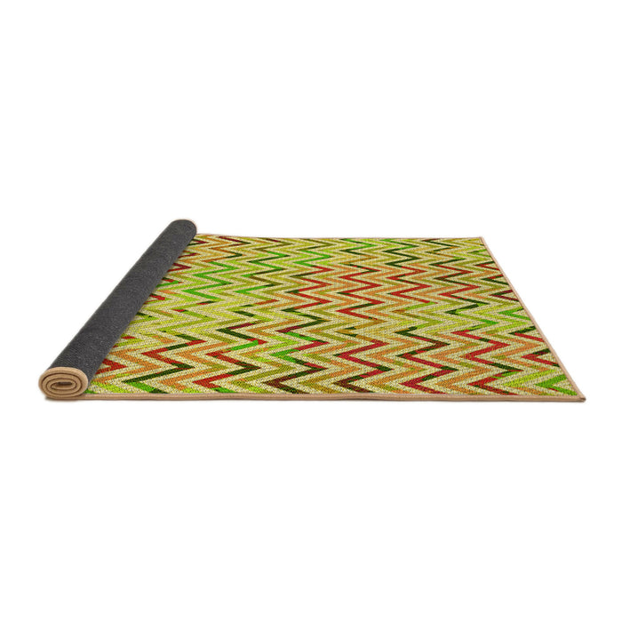 Thickness of Patterned Neon Yellow Rug, pat707yw