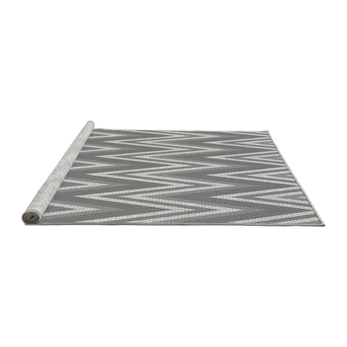 Sideview of Machine Washable Transitional Platinum Gray Rug, wshpat708gry