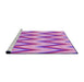 Sideview of Machine Washable Transitional Pastel Purple Pink Rug, wshpat708pur