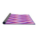 Thickness of Patterned Pastel Purple Pink Rug, pat708pur