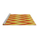 Sideview of Machine Washable Transitional Orange Red Orange Rug, wshpat708yw