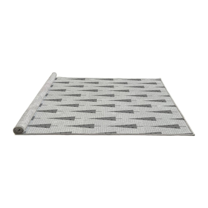 Sideview of Machine Washable Transitional Platinum Gray Rug, wshpat709gry