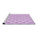 Sideview of Machine Washable Transitional Orchid Purple Rug, wshpat709pur