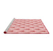 Sideview of Machine Washable Transitional Light Rose Pink Rug, wshpat709rd