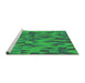 Machine Washable Transitional Forest Green Rug in a Bedroom, wshpat71grn