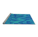 Machine Washable Transitional Blue Rug in a Bedroom, wshpat71lblu