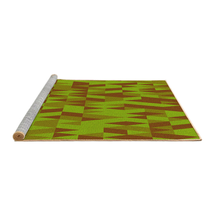 Sideview of Machine Washable Transitional Pistachio Green Rug, wshpat71yw