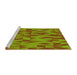 Sideview of Machine Washable Transitional Pistachio Green Rug, wshpat71yw