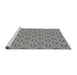 Sideview of Machine Washable Transitional Cloud Gray Rug, wshpat711gry