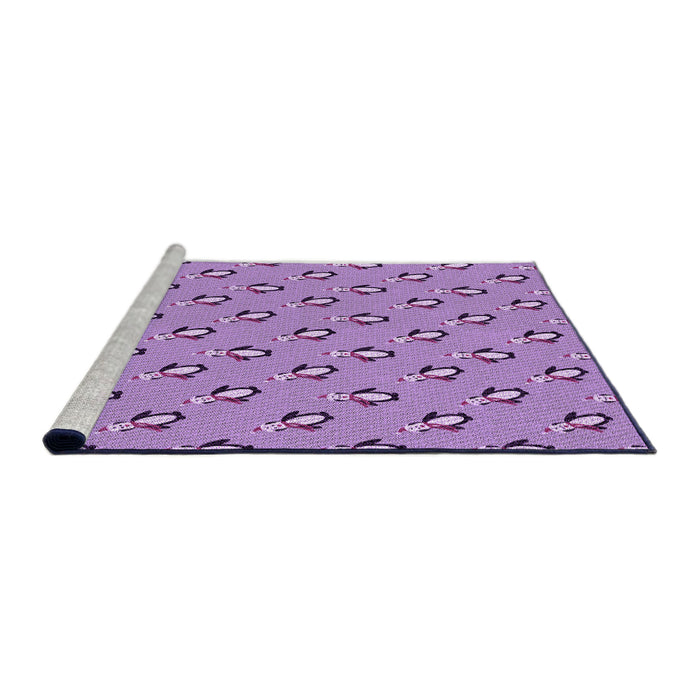 Sideview of Machine Washable Transitional Violet Purple Rug, wshpat711pur