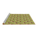 Sideview of Machine Washable Transitional Golden Brown Yellow Rug, wshpat713brn