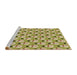 Sideview of Machine Washable Transitional Chrome Gold Yellow Rug, wshpat716brn