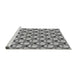 Sideview of Machine Washable Transitional Ash Gray Rug, wshpat716gry