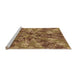 Sideview of Machine Washable Transitional Saddle Brown Rug, wshpat717org